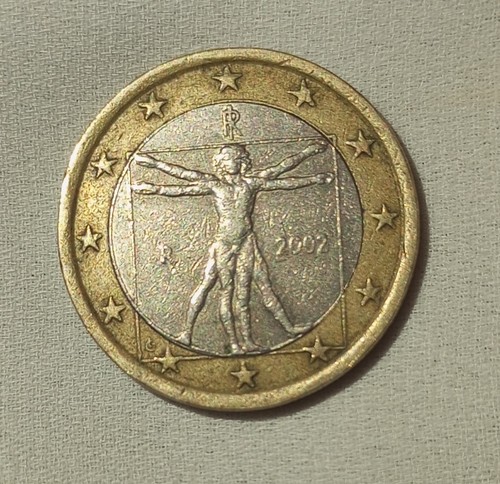 Leonardo vinci euro coin - da, 1