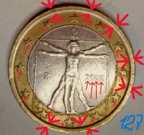 Italy euro coin 2002 great - 1,