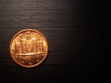moneta 1EURO CENT italia 2005