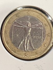 Rare 1 Euro coin 2002 Leonardo